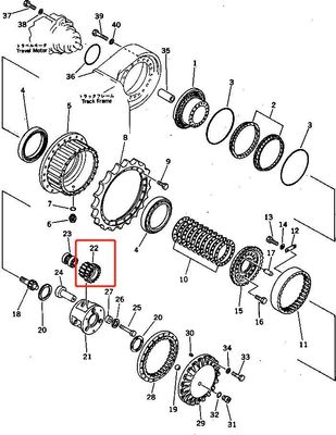 PC300-3 207-27-00040 ΠΛΑΝΕΤΑΡΙΚΟ ΤΡΑΜΠΟ 2072700040 PC300-3 Τμήματα κιβωτίων ταχυτήτων